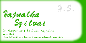 hajnalka szilvai business card